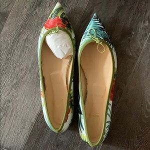 Christian louboutin floral flats